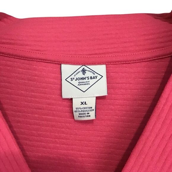 St. John’s Bay Claret Red Pullover V-Neck Top XL NWT - Picture 3 of 8